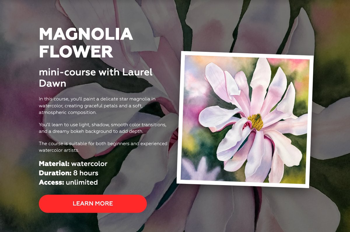 Magnolia Flower mini-course