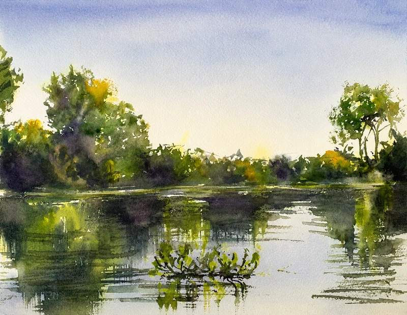 River with Vegetation